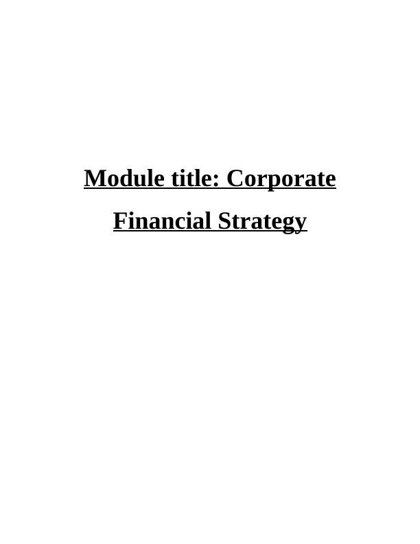 thesis on corporate finance