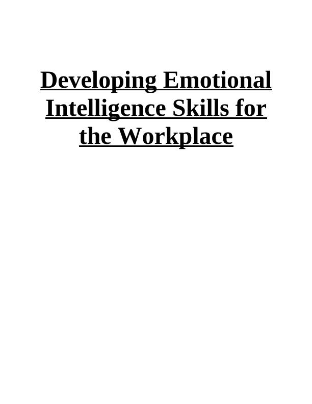 Developing Emotional Intelligence Skills for the Workplace_1