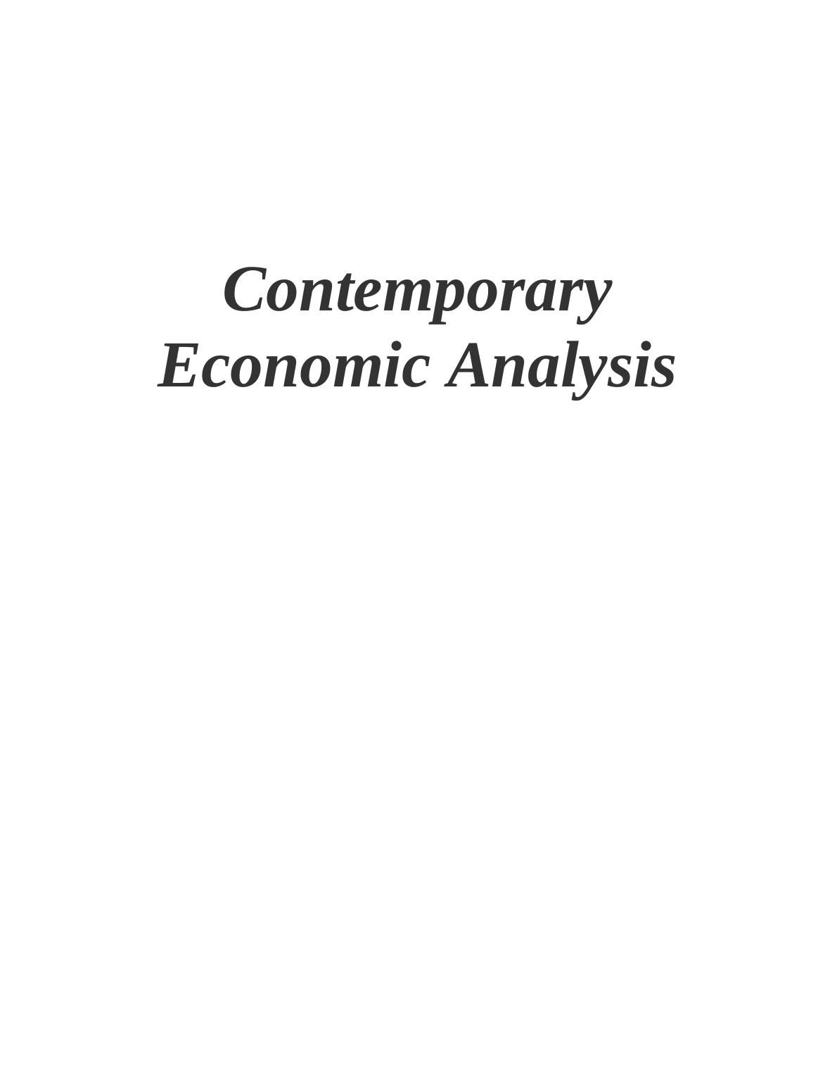 Contemporary Economic Analysis: Law of Demand and Supply, Economics ...