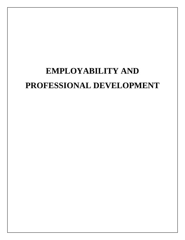 Employability and Professional Development Report_1