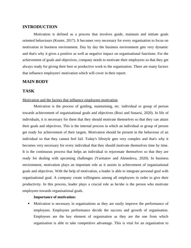 Factors Influencing Employee Motivation In Organizations Desklib