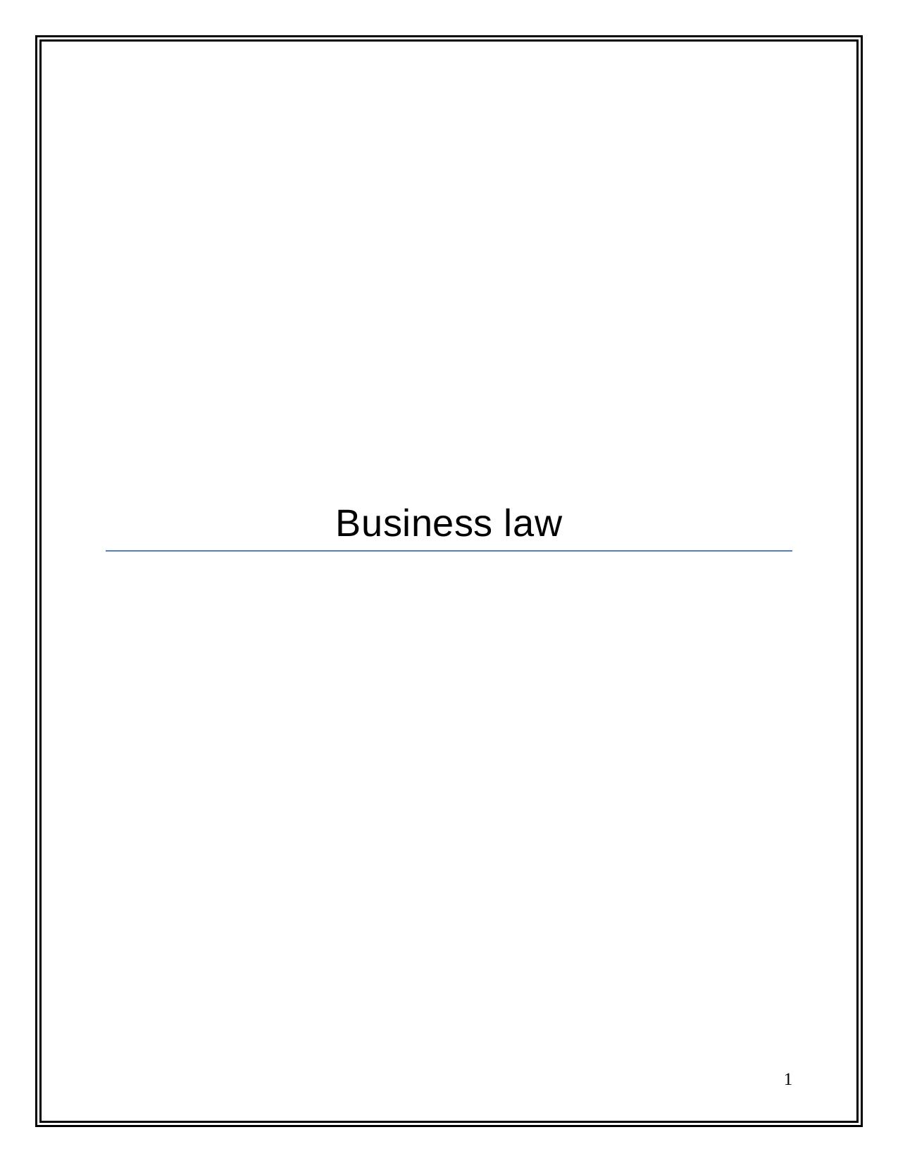English Legal System and Business Law_1