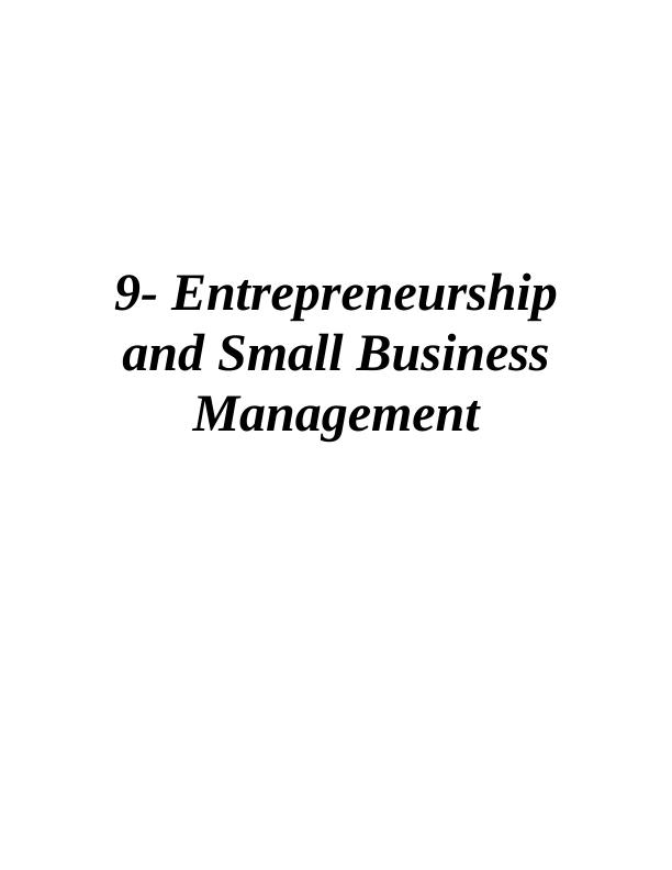 Entrepreneurship And Small Business Management: Types, Impact, Importance