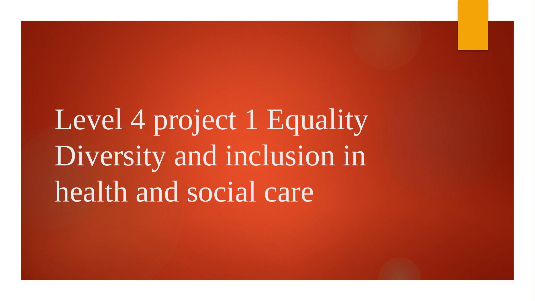 Equality, Diversity And Inclusion In Health And Social Care - Desklib