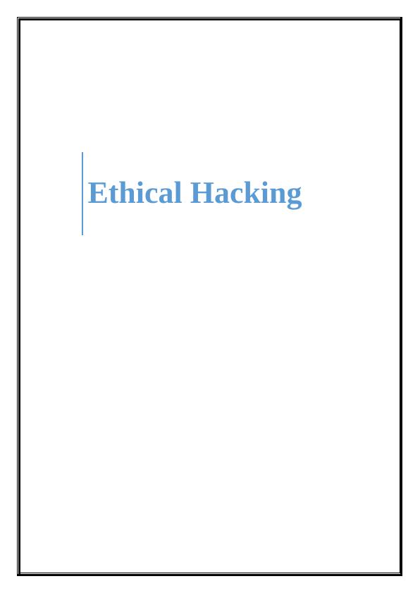 the analysis of ethical hackers case study