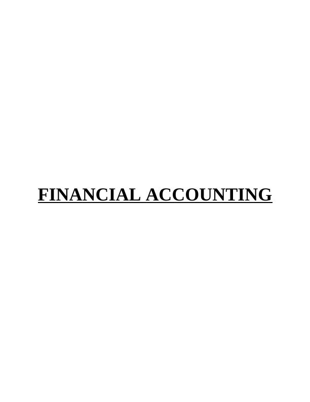 Financial Accounting: Income Statement, Statement of Financial Position ...