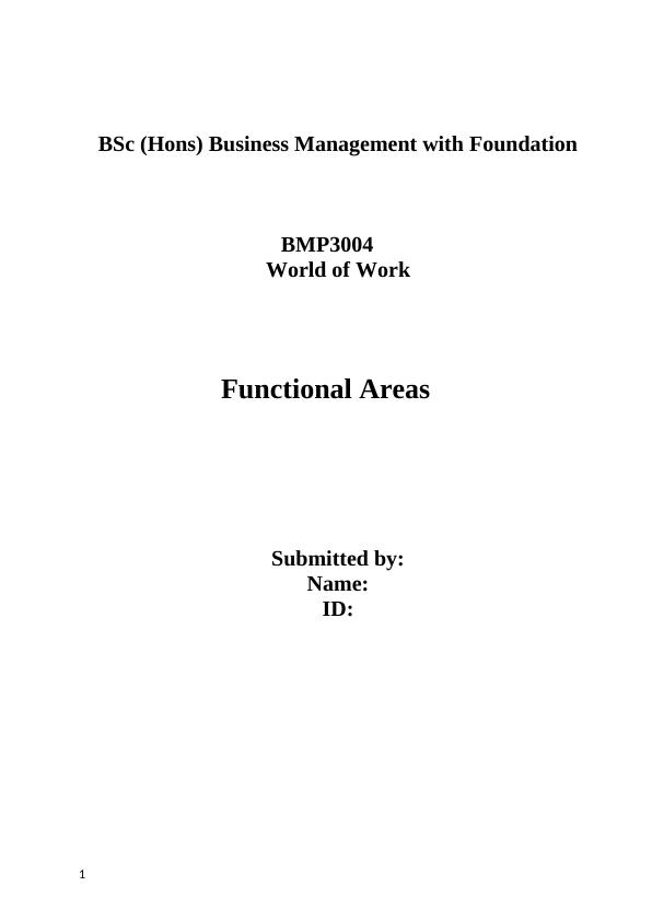 Functional Areas of Business: Description and Required Skills_1
