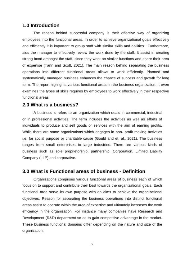 Functional Areas of Business: Key Areas and Required Skills | Desklib