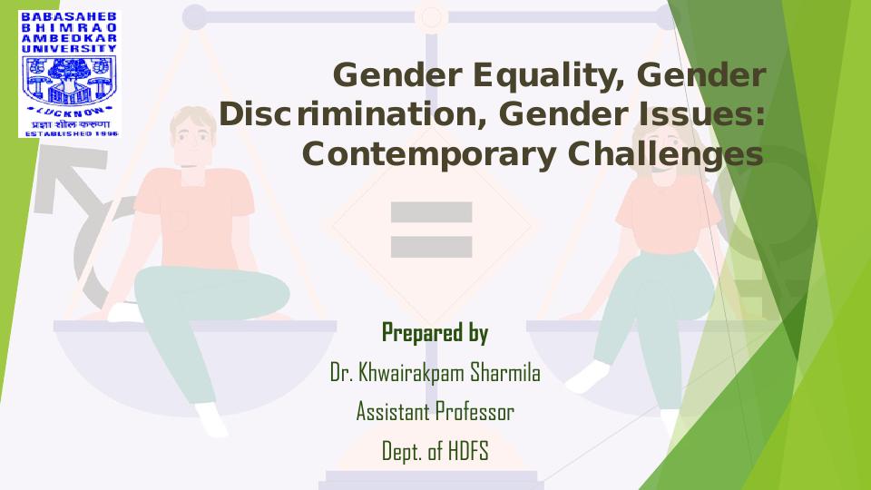 Gender Equality, Discrimination, and Issues: Contemporary Challenges_1
