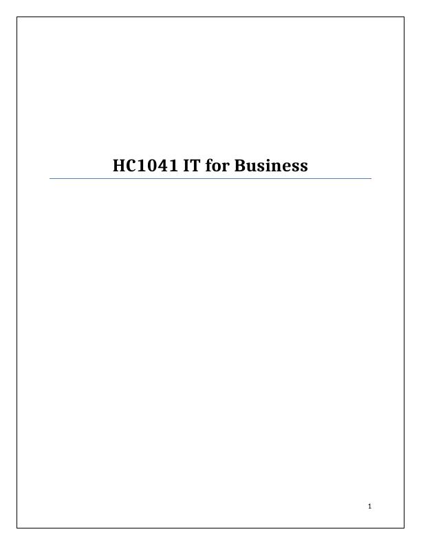 HC1041 IT for Business - Assessment of Point of Sale System for Four Seasons Greenhouse and Nursery_1