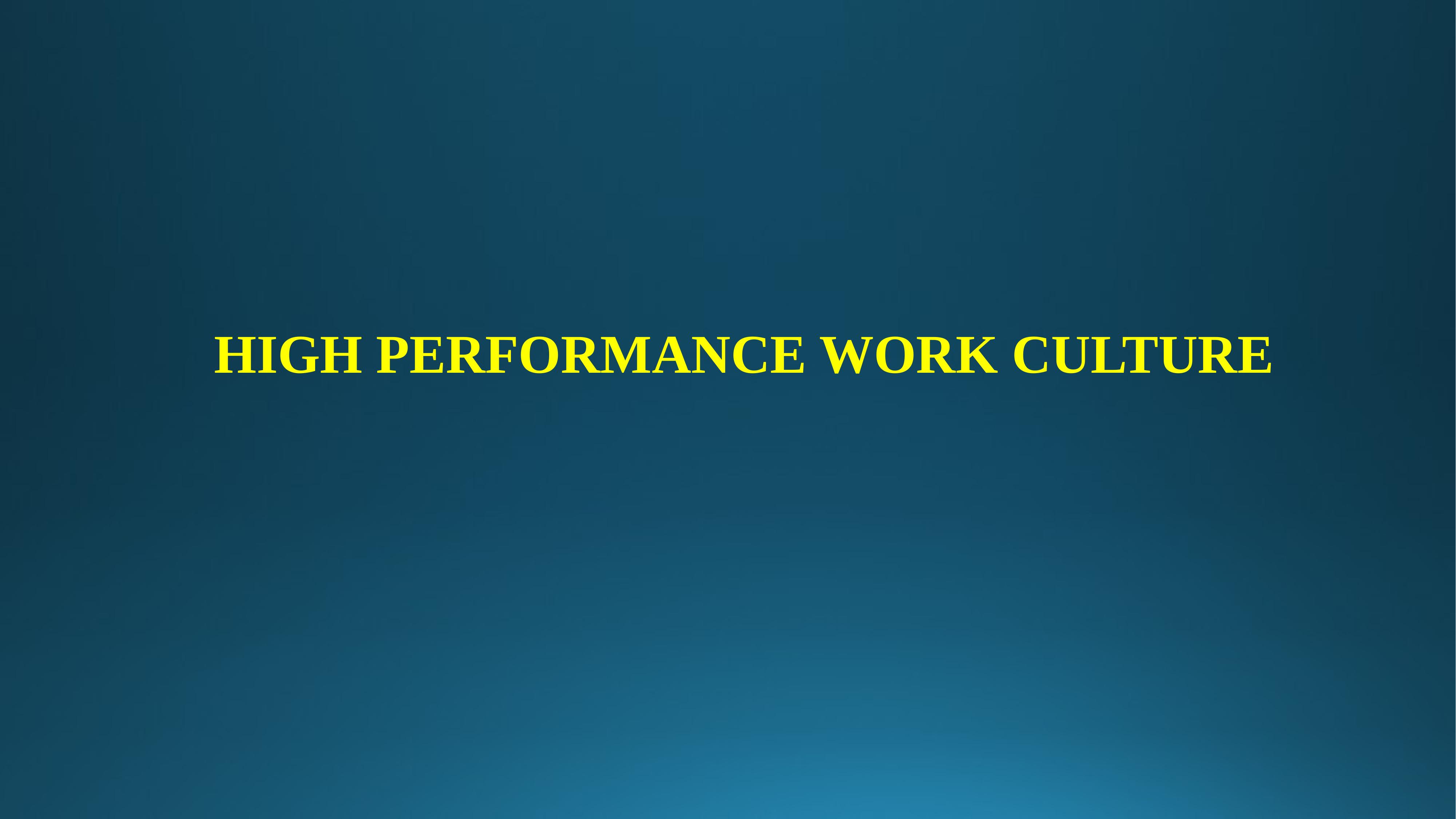 High Performance Work Culture: Features, Management Attribution ...