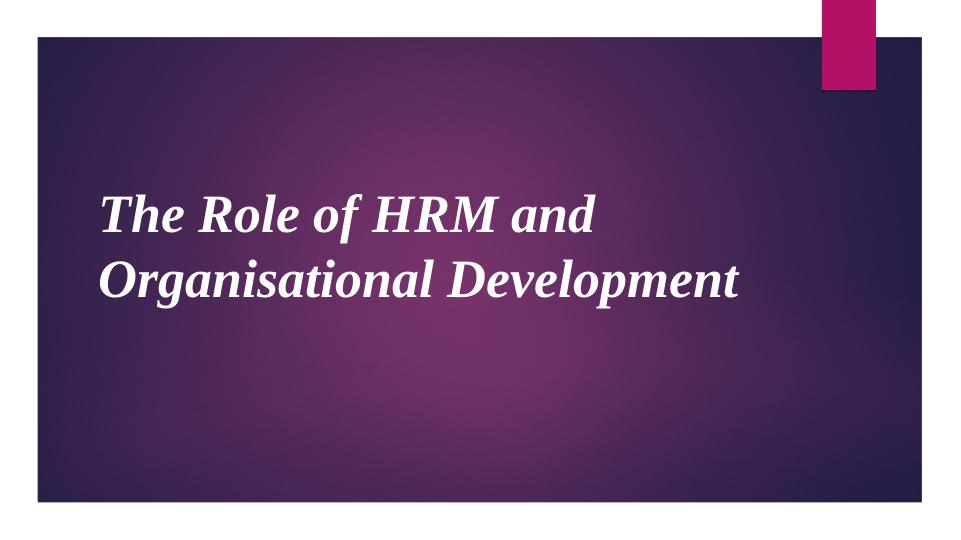 role of hrm in organizational development