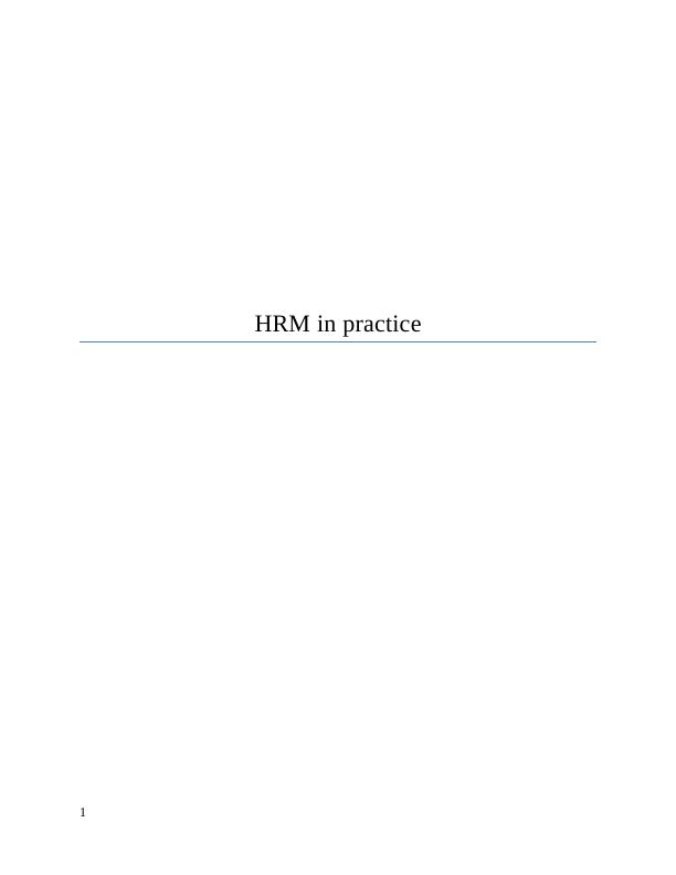 HRM Practices in Woodhill College, Tesco, and ITV_1