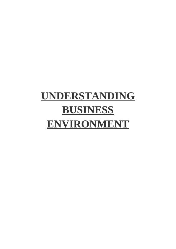 Understanding Business Environment - HSBC Case Study_1