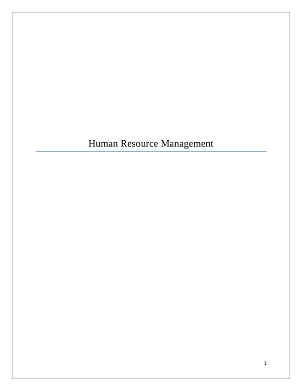 Human Resource Management Practices at Tesco Company_1