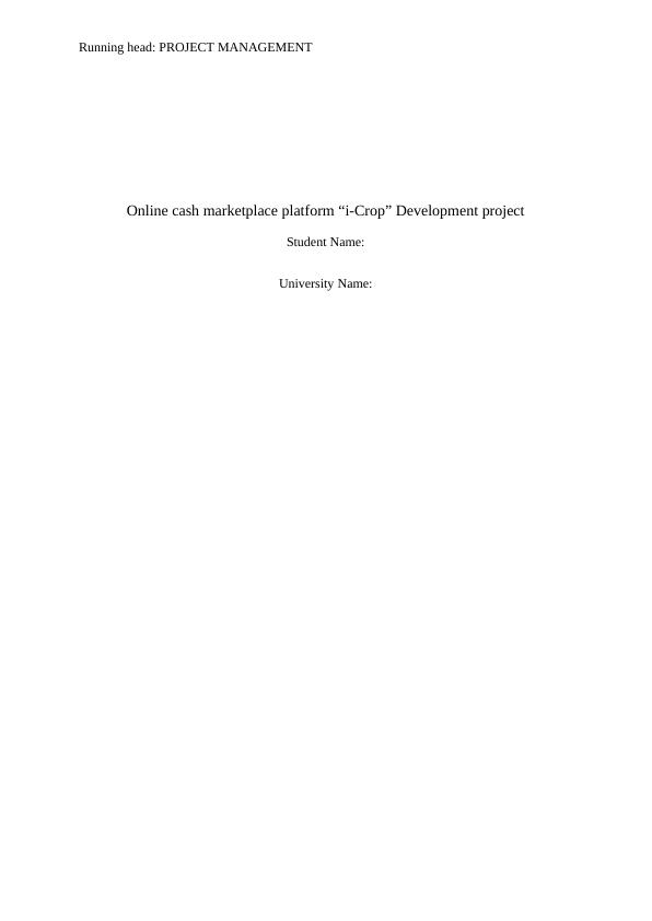 Project Management for i-Crop Development Platform_1