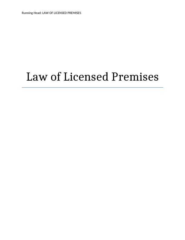 Law of Licensed Premises_1