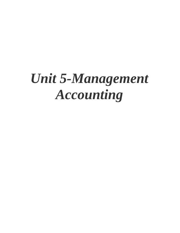 Unlock Business Growth Master Management Accounting Principles And Techniques For Informed And 6029