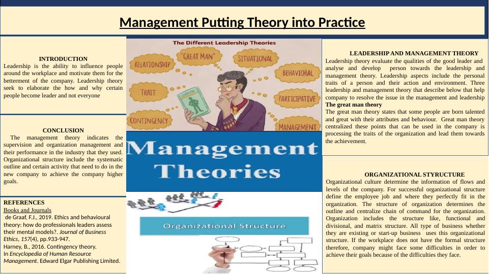 Leadership And Management Theory: Putting Theory Into Practice