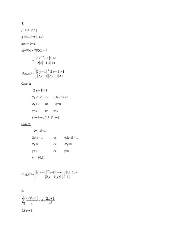 Mathematics Problems and Solutions_1