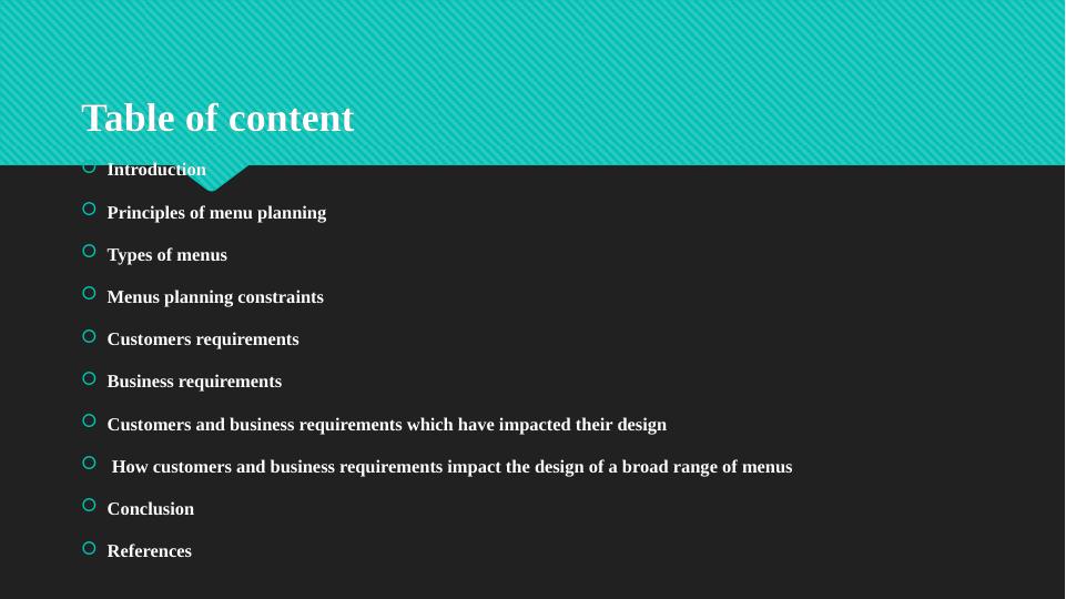 menu-development-planning-and-design-desklib