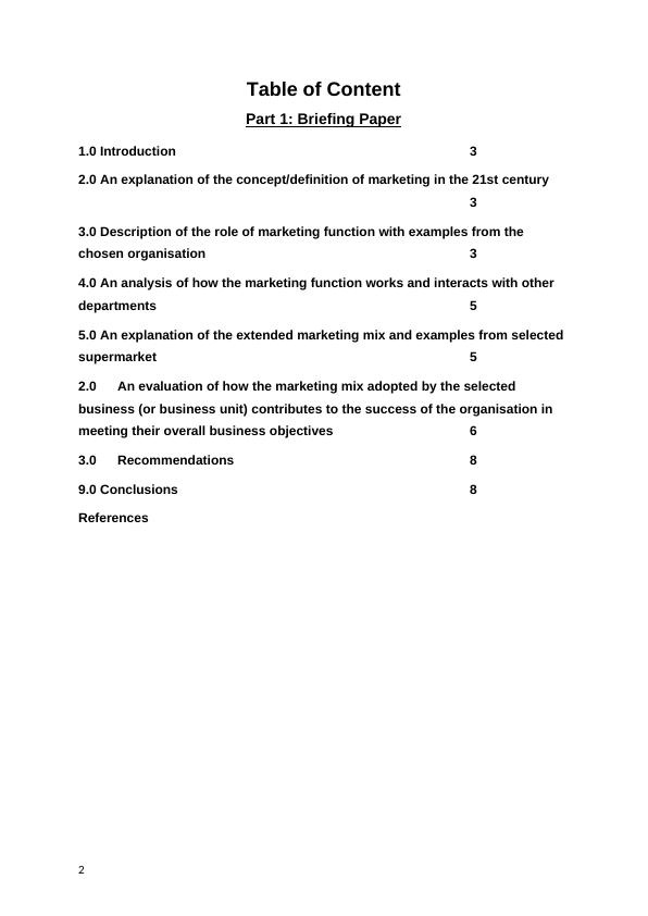 Marketing Process & Planning for Morrisons: Concept, Functions, Mix, and Strategies_2