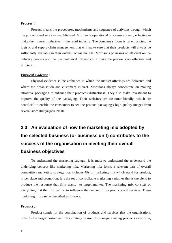 Marketing Process & Planning for Morrisons: Concept, Functions, Mix, and Strategies_6