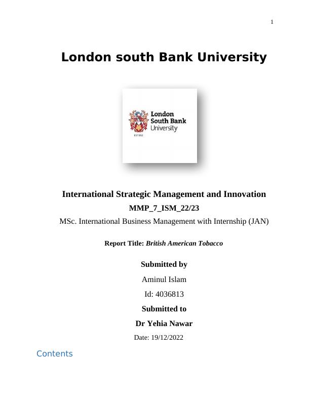 MSc. International Business Management with Internship : British American Tobacco_1