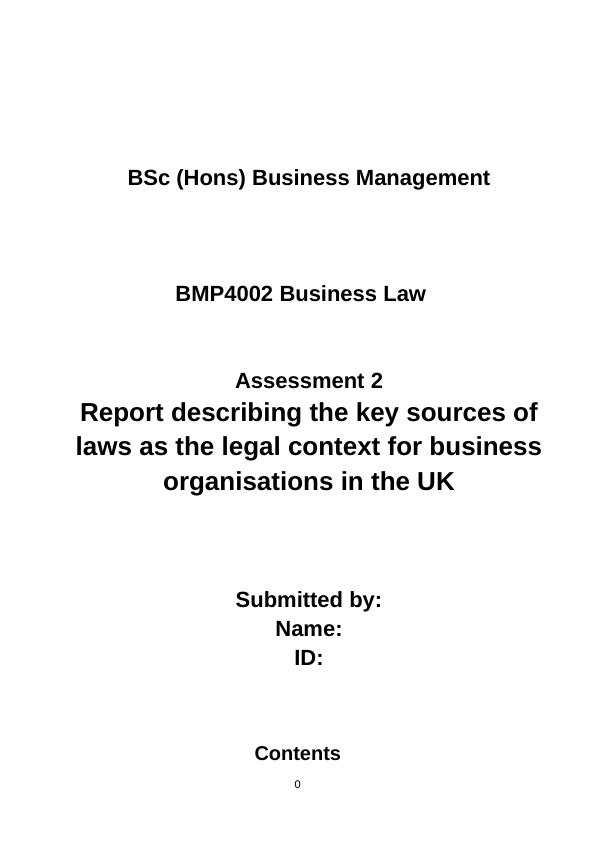 Nature and Management of Business Organizations in the UK_1