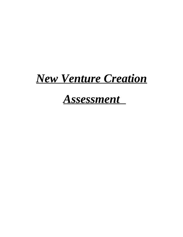 New Venture Creation Assessment - Desklib_1
