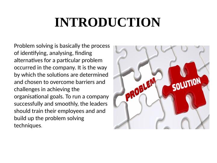 problem solving examples nhs