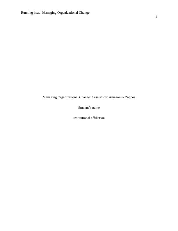 organizational change case study pdf