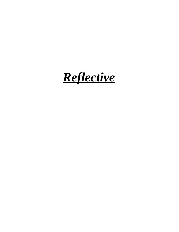 Self-Reflection Report on Personal Analysis and Career Action Plan_1
