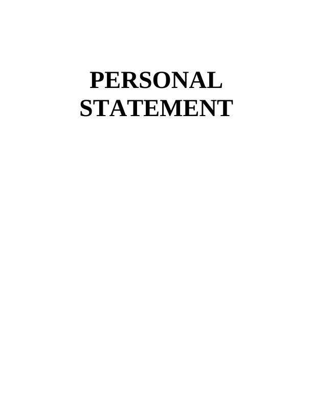 personal statement for business management course