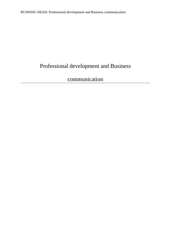 Professional Development & Business Communication - Doc_1