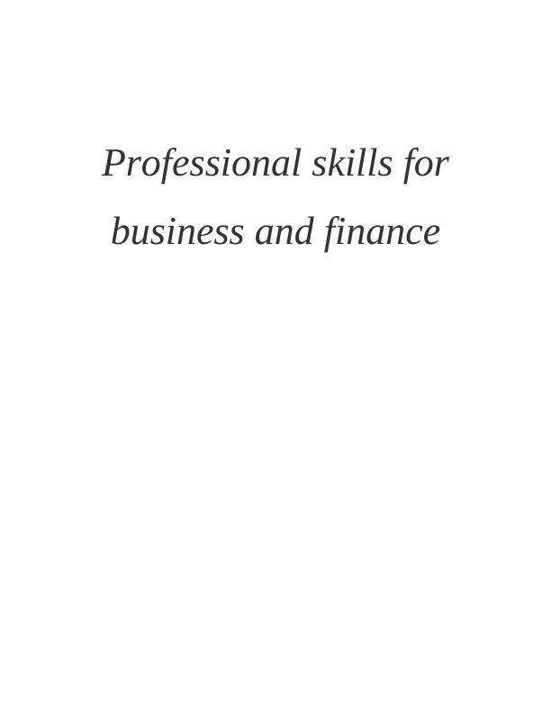 Professional Skills for Business and Finance_1