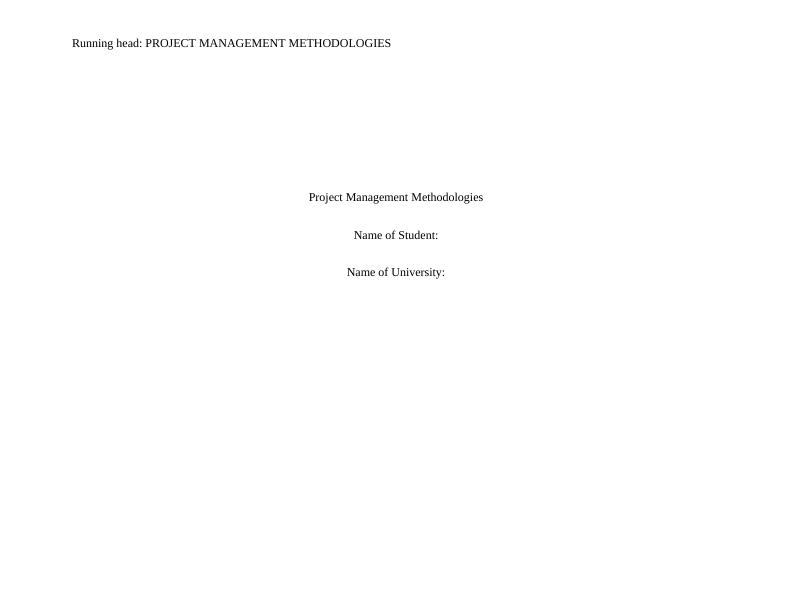 Project Management Methodologies - PPMP20009_1