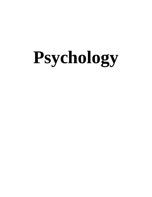 Study Material for Psychology: Cognitive Psychology, Perception, Attention, and Memory_1