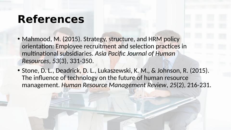 Influence of Corporate Strategies and Technology on Recruitment and Selection_2