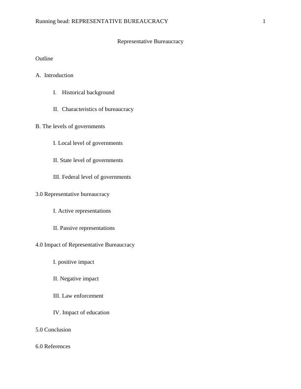 literature review on representative bureaucracy