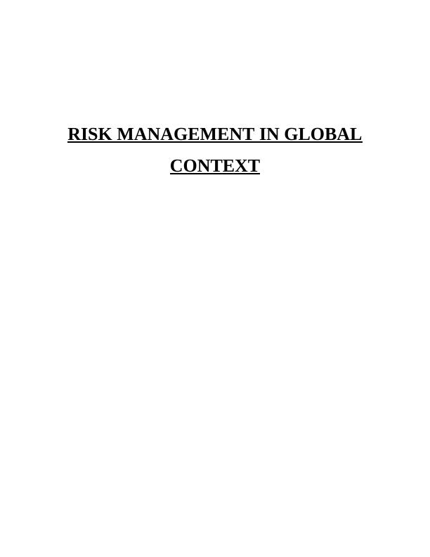 Risk Management in a Global Context_1