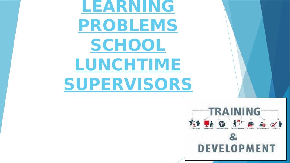 Training and Learning Problems for School Lunchtime Supervisors_1