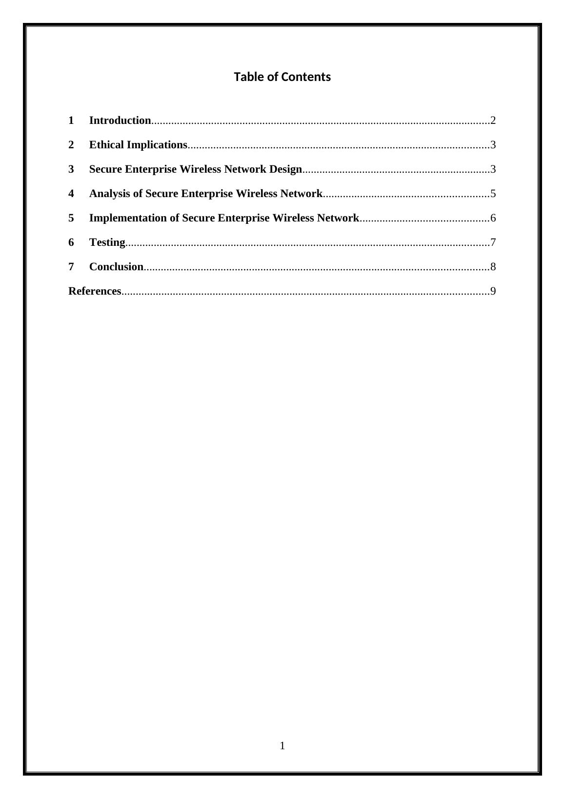 Secure Enterprise Wireless Network Design and Implementation | Desklib