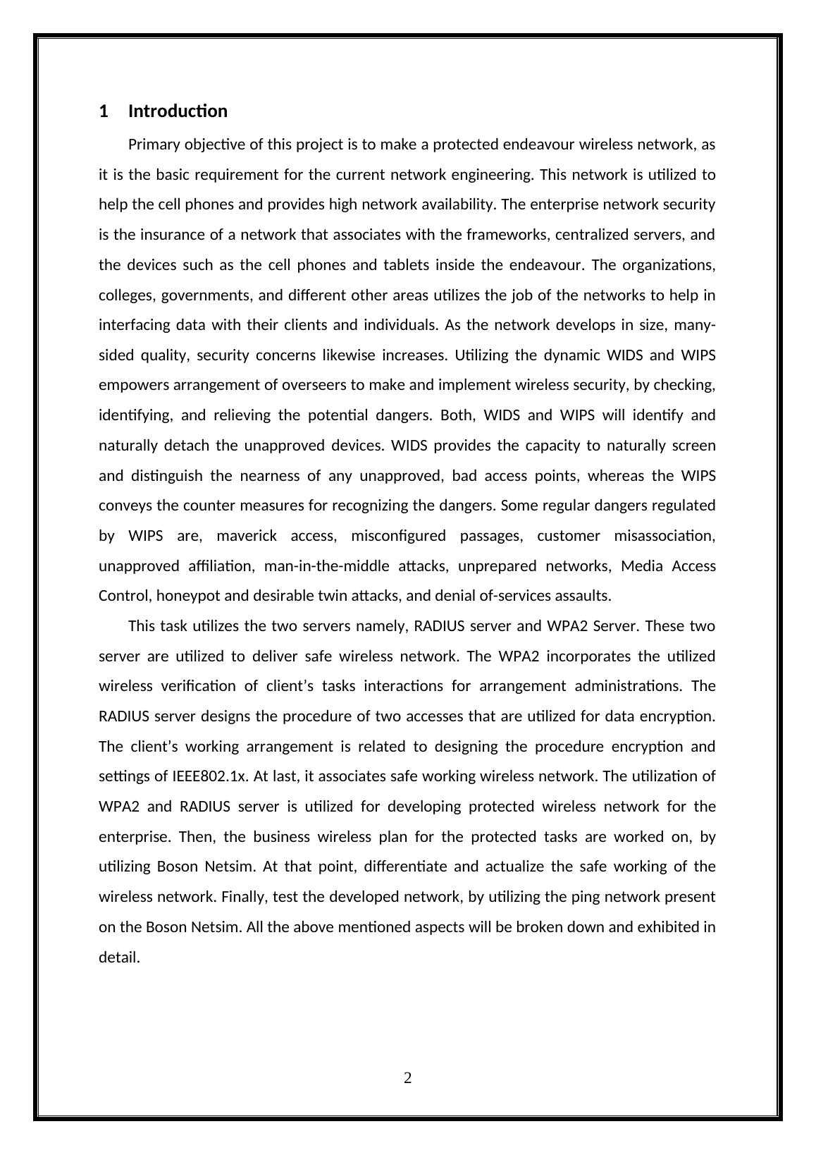 Secure Enterprise Wireless Network Design and Implementation | Desklib