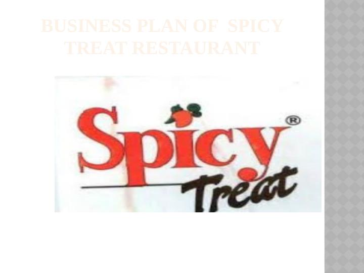 Business Plan of Spicy Treat Restaurant_1