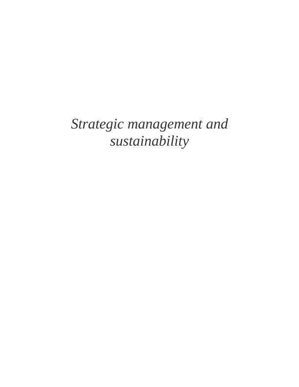 Strategic Management And Sustainability In The Pharmaceutical Industry ...