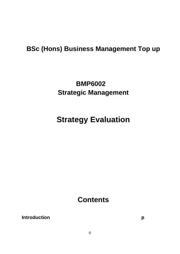 Strategy Evaluation for Marks & Spencer_1