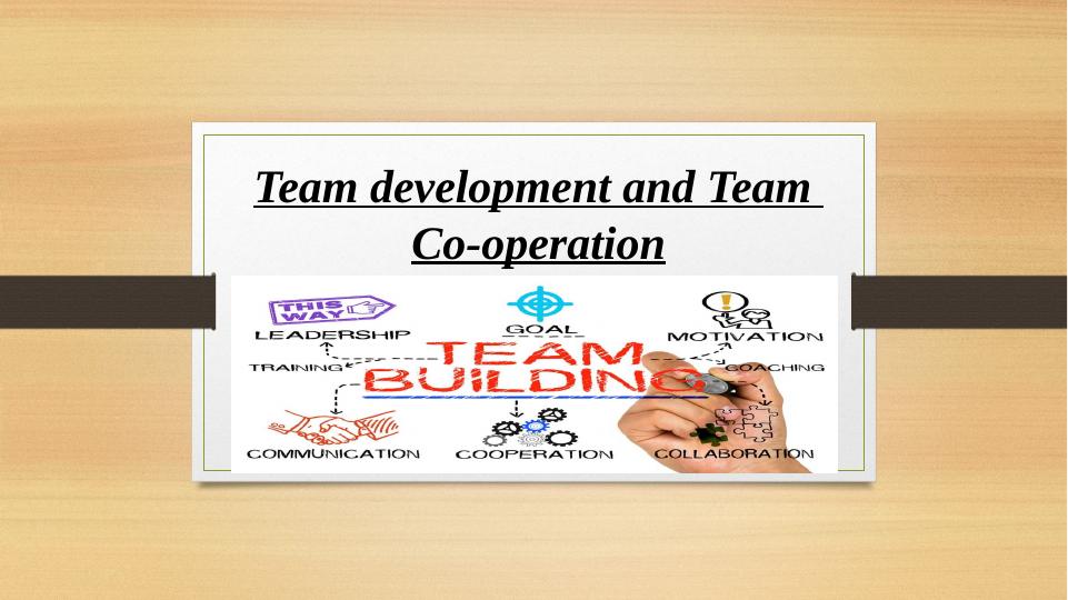 Team Development and Cooperation in Organisational Behaviour_1