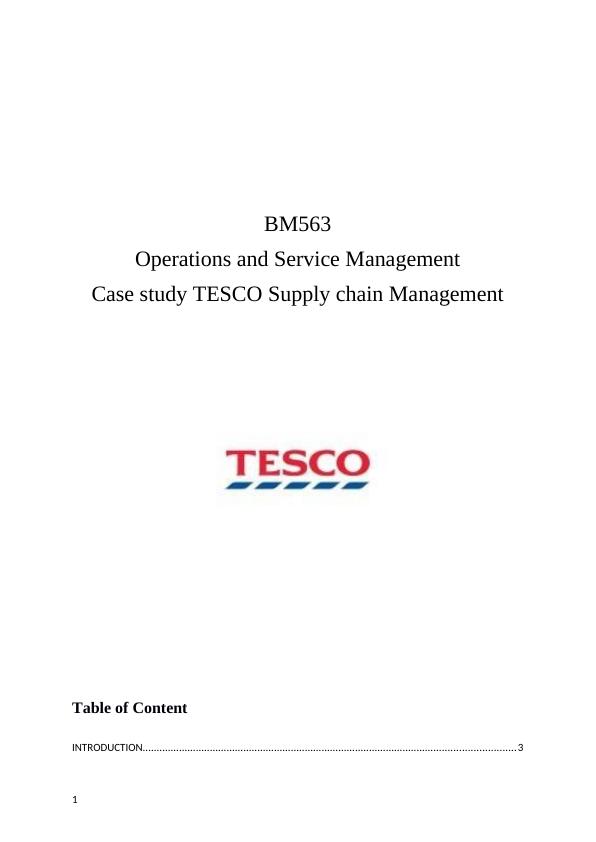 tesco operations management case study