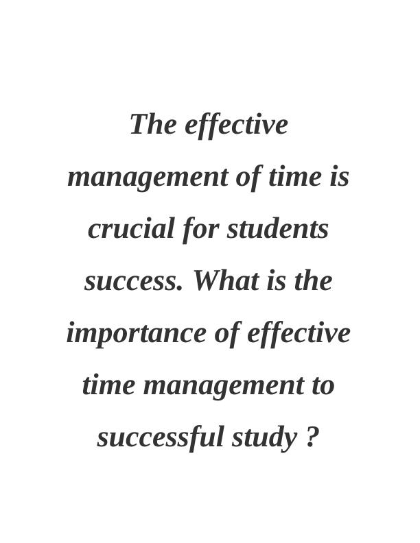 Importance of Effective Time Management for Successful Study_1